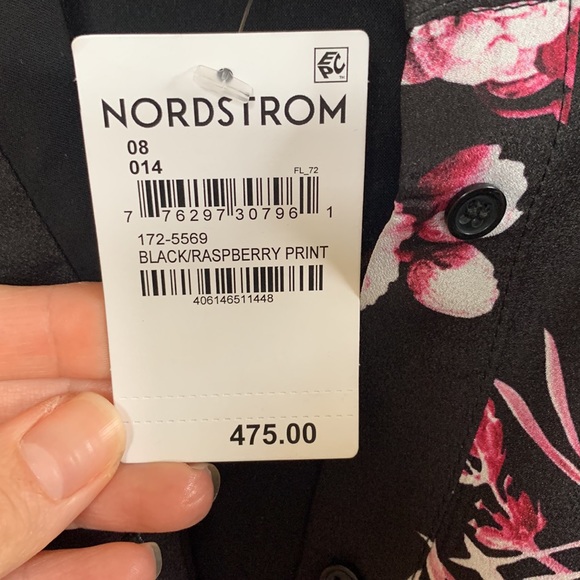 NWT Judith & Charles black raspberry floral dress Nordstrom - Picture 4 of 10